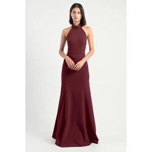 NWT Jenny Yoo Petra halter dress in Hibiscus